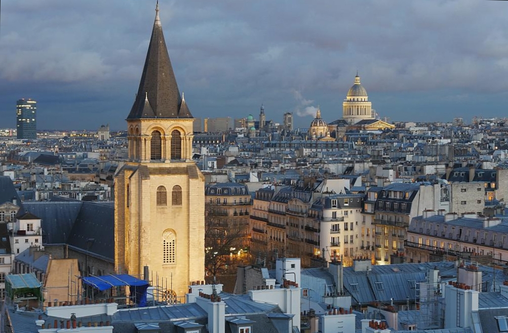 Paris vu d'en haut, glise Saint-Germain-des-Prs, 45 Rue des Saints-Pres ( de mdecine)