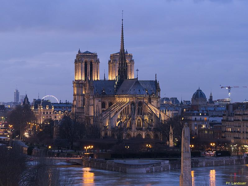 Paris vu d'en haut, Notre-Dame de nuit, 1 Rue des Fosss Saint-Bernard