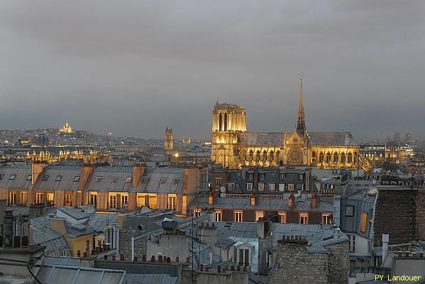 Paris vu d'en haut, Notre-Dame de nuit, 40 rue de la Montagne Sainte-Genevive