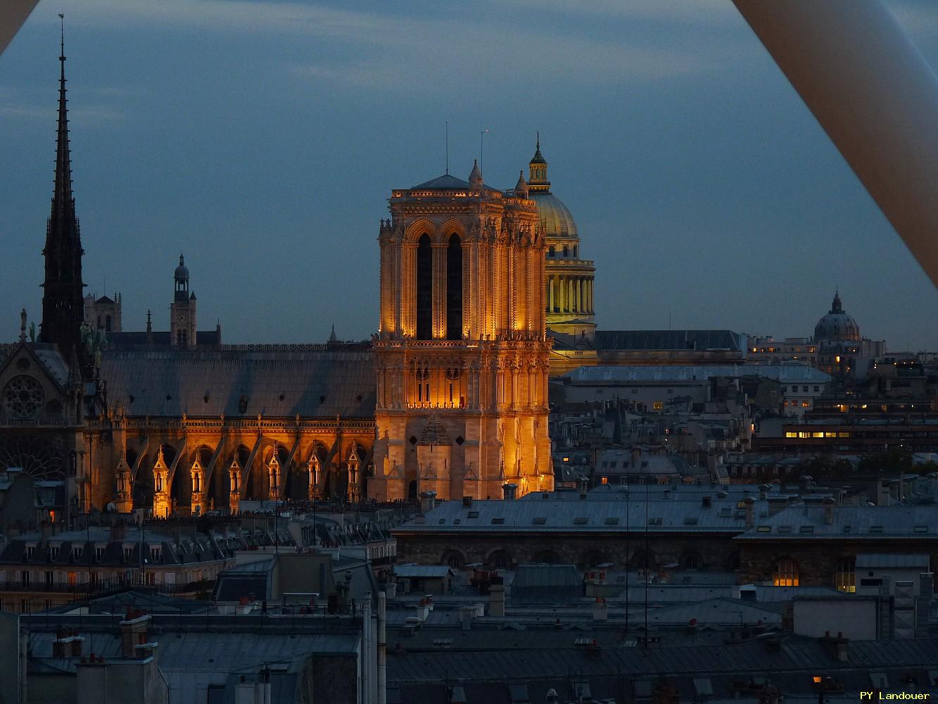 Paris vu d'en haut, Notre-Dame de nuit, centre Pompidou